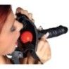 Imbracatura da viso BDSM con dildo e ball gag Imbracatura da viso BDSM con dildo e ball gag