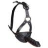 Imbracatura da viso BDSM con dildo e ball gag