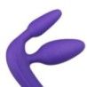 Fallo triplo anale vaginale indossabile viola Fallo triplo anale vaginale indossabile viola