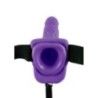 Fallo cavo indossabile con testicoli viola Fallo cavo indossabile con testicoli viola