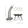 Imbracatura strapon con dildo grigio Imbracatura strapon con dildo grigio