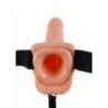 Fallo cavo indossabile testicoli pelle chiara Fallo cavo indossabile testicoli pelle chiara