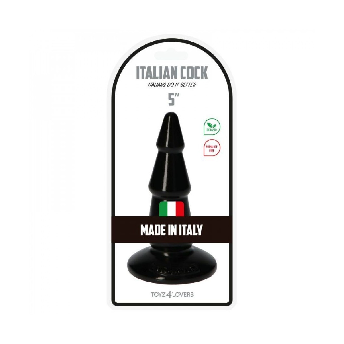 Plug Fallo black Italian Cock 5'' Nero