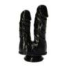 Dildo Doppio Cabe nero 17,5 cm Dildo Doppio Cabe nero 17,5 cm