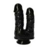 Dildo Doppio Cabe nero 17,5 cm Dildo Doppio Cabe nero 17,5 cm