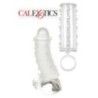 Guaina con anello pene e rilievi stimolanti Guaina con anello pene e rilievi stimolanti