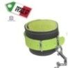 Cavigliere BDSM moschettone vera pelle verde Cavigliere BDSM moschettone vera pelle verde
