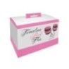 Cavigliere BDSM moschettone vera pelle rosa Cavigliere BDSM moschettone vera pelle rosa