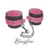 Cavigliere BDSM moschettone vera pelle rosa Cavigliere BDSM moschettone vera pelle rosa