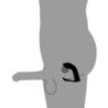 Stimolatore prostatico doppio nero 14 cm Stimolatore prostatico doppio nero 14 cm