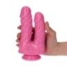Dildo Doppio Cabe fucsia 17,5 cm