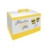 Cavigliere BDSM con catena vera pelle giallo Cavigliere BDSM con catena vera pelle giallo