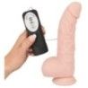 Dildo Pulsante e vibrante pelle chiara Dildo Pulsante e vibrante pelle chiara