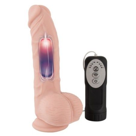 Dildo Pulsante e vibrante pelle chiara