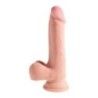 Fallo realistico 3D King Cock 19 cm chiaro