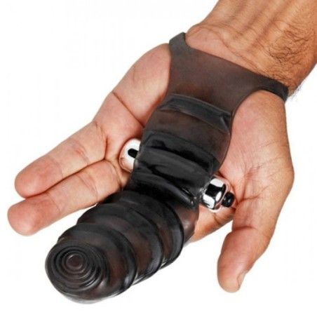 Guanto Stimolatore Vibrante da dita nero