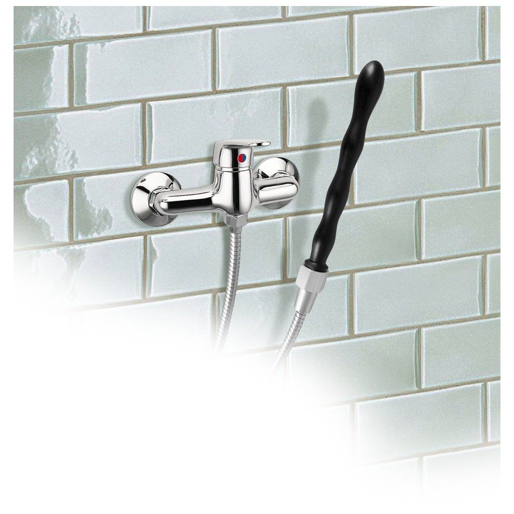 Doccia intima con 2 dildo e tubo acciaio PVC