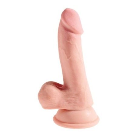 Fallo realistico 3D King Cock 17 cm chiaro