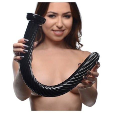 Dildo Anale spirale snake 51 cm nero