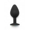 Plug anale medium in silicone nero arcobaleno Plug anale medium in silicone nero arcobaleno