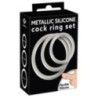 kit 3 anelli pene silicone metallizzato kit 3 anelli pene silicone metallizzato
