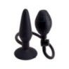 Plug anale gonfiabile Medium 13 cm nero