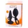 Plug anale gonfiabile Medium 13 cm nero Plug anale gonfiabile Medium 13 cm nero