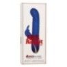 Vibratore rabbit a spinta riscaldante blu Vibratore rabbit a spinta riscaldante blu