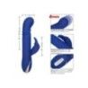 Vibratore rabbit a spinta riscaldante blu Vibratore rabbit a spinta riscaldante blu
