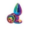 Plug anale Metal arcobaleno 8 cm Medium