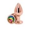 Plug anale Metal oro rosa 8 cm Medium Plug anale Metal oro rosa 8 cm Medium