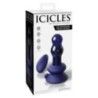 Plug anale in vetro vibrante blu Icicles 83 Plug anale in vetro vibrante blu Icicles 83