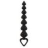 Palline anali a Cuore Play Heart Beads nere