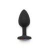 Plug anale S silicone nero pietra arcobaleno Plug anale S silicone nero pietra arcobaleno