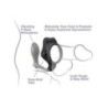 Anello fallico con plug vibrante nero Anello fallico con plug vibrante nero