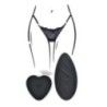 Slip e Stimolatore vaginale telecomando nero Slip e Stimolatore vaginale telecomando nero