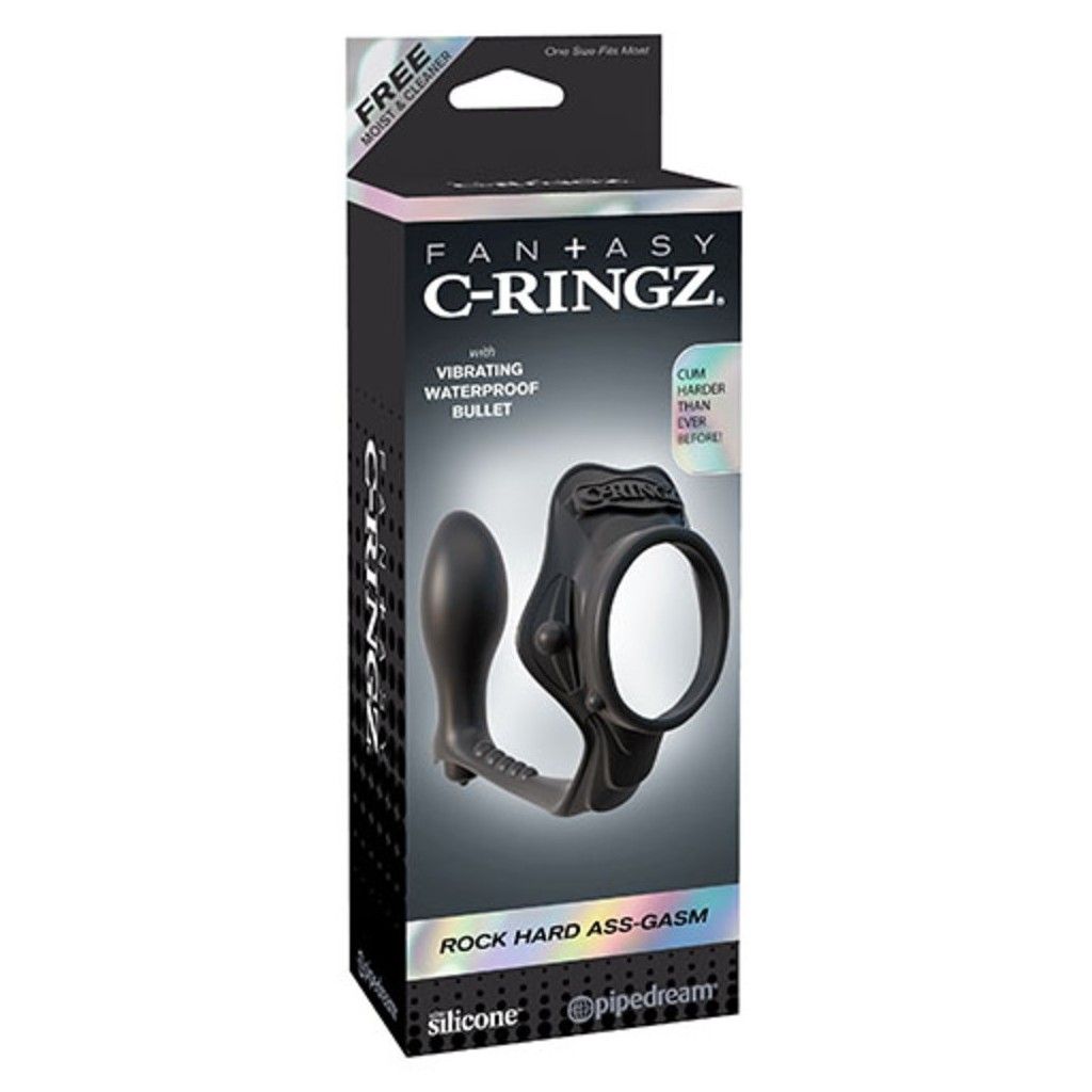 Anello fallico con plug vibrante fantasy c-ringz rock hard ass-gasm Anello fallico con plug vibrante fantasy c-ringz rock hard ass-gasm