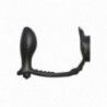 Anello fallico con plug vibrante nero Anello fallico con plug vibrante nero
