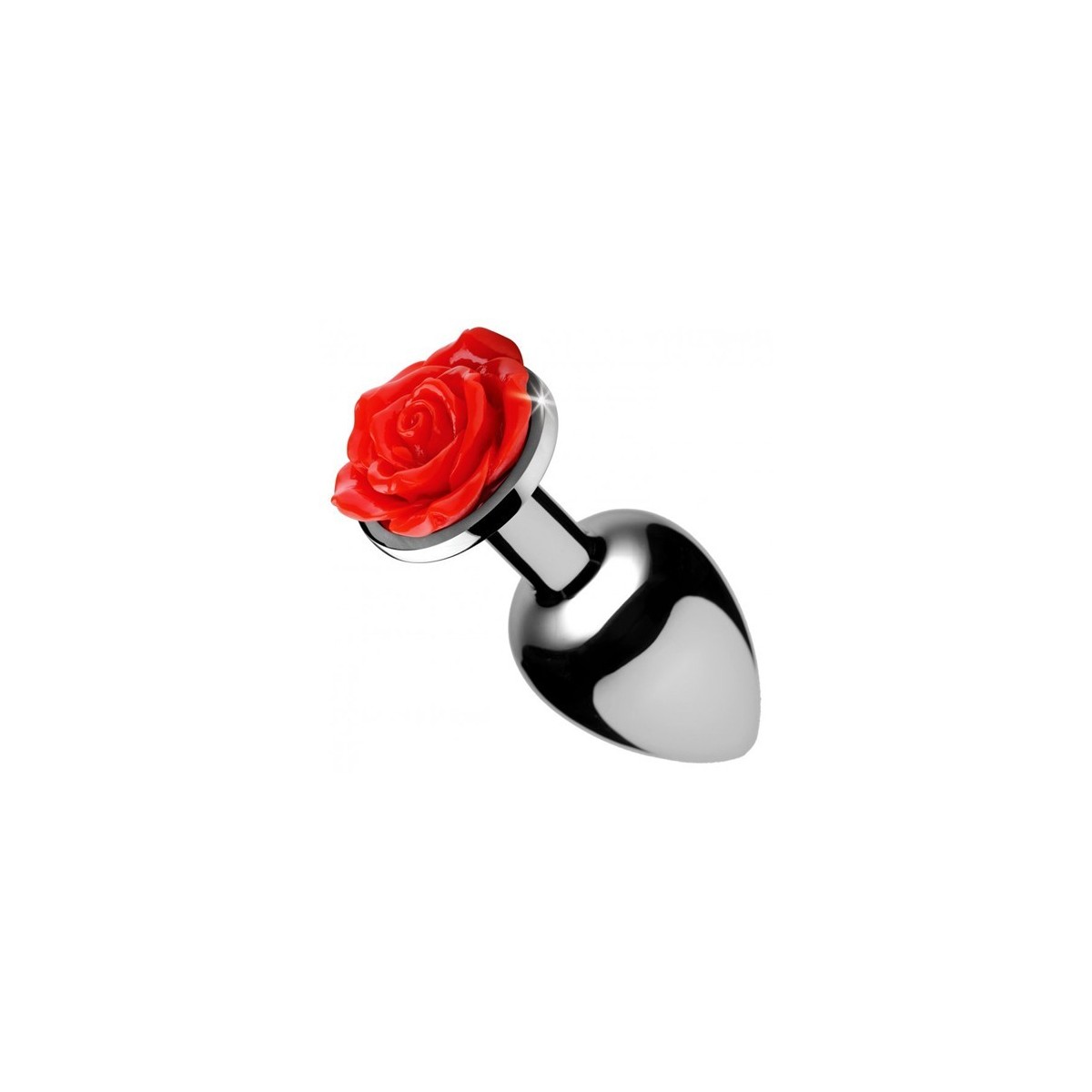 Plug anale in metallo Red Rose Analplug S