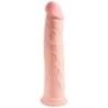 Fallo ventosa 3D King Cock 28 cm chiaro