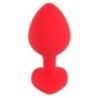 Plug Anale silicone rosso medium Plug Anale silicone rosso medium