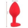 Plug Anale silicone rosso medium Plug Anale silicone rosso medium