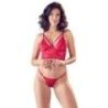 Completo sexy intimo in pizzo rosso Cottelli