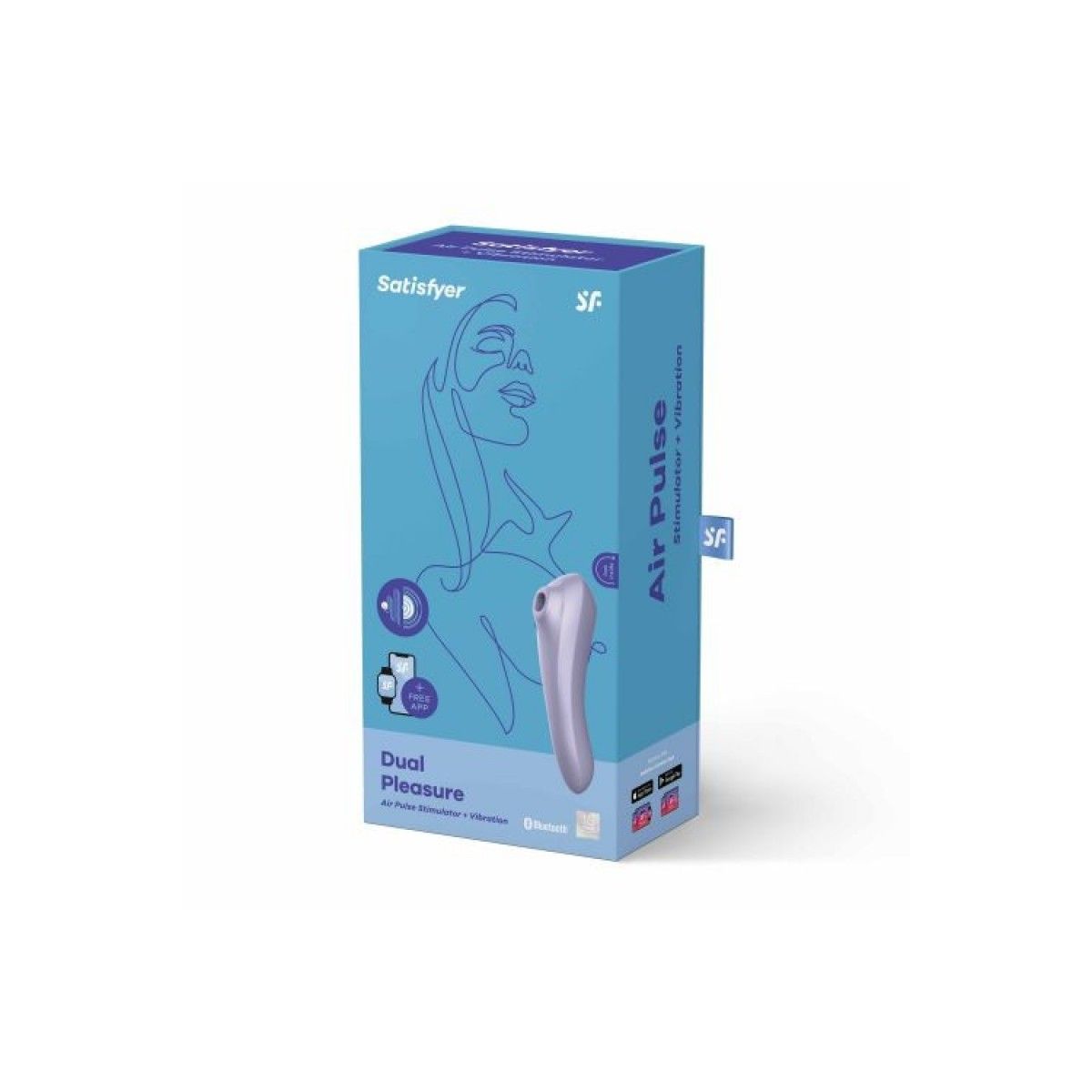 Vibratore vaginale succhia clitoride Dual Pleasure mauve