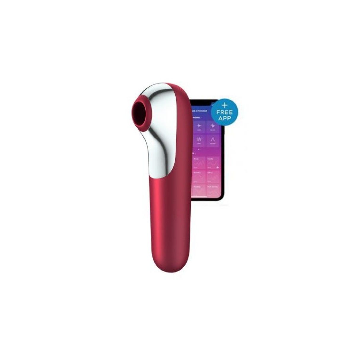 Succhia Clitoride Vibratore vaginale Dual Love red