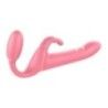 Vibratore rabbit strapon indossabile rosa Vibratore rabbit strapon indossabile rosa