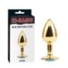 Plug anale oro cuore azzurro Heart Gem 7 cm Plug anale oro cuore azzurro Heart Gem 7 cm