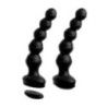Vibratore anale a sfere da muro silicone nero Vibratore anale a sfere da muro silicone nero