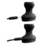 Vibratore anale a sfere da muro silicone nero Vibratore anale a sfere da muro silicone nero