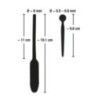 Dilatatore uretrale in silicone vibrante nero Dilatatore uretrale in silicone vibrante nero